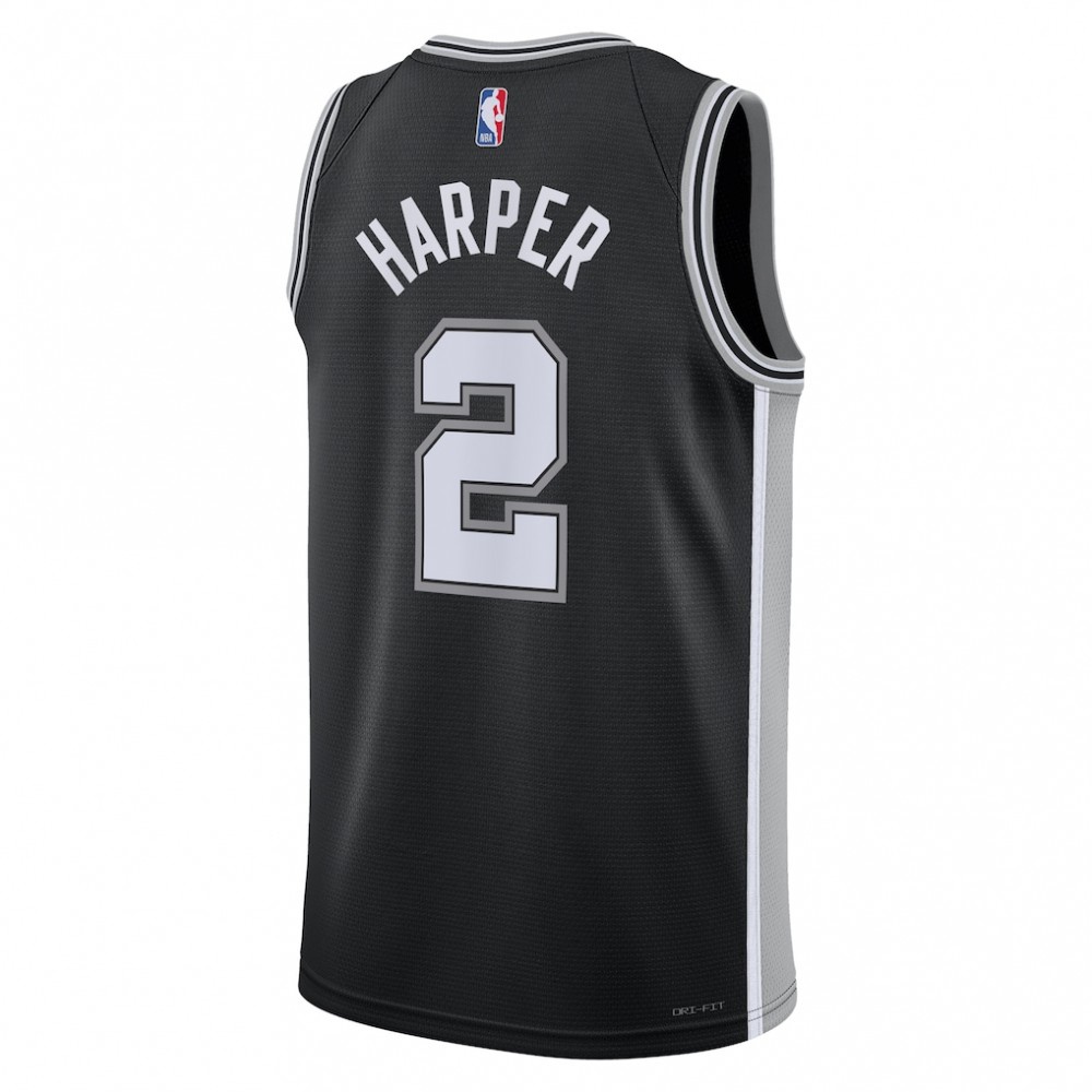 Dylan Harper San Antonio Spurs Unisex 2025 NBA Draft First Round Pick Swingman Jersey - Icon Edition - Black-Pro Kit Vault | Brand New 26/27 Sports Jerseys